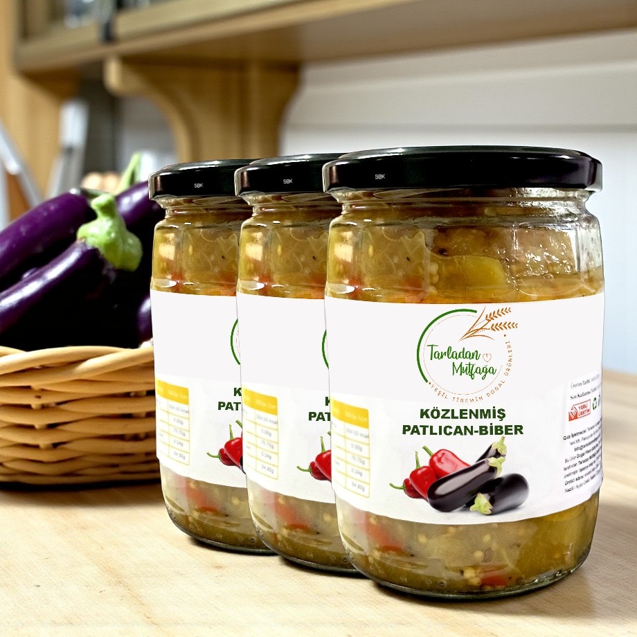 3 ADET KÖZLENMİŞ PATLICAN VE BİBER 650 GRAM