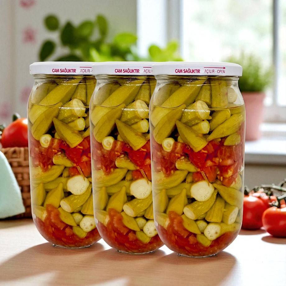 Bamya Konservesi süzme: 650 gr. 3 adet
