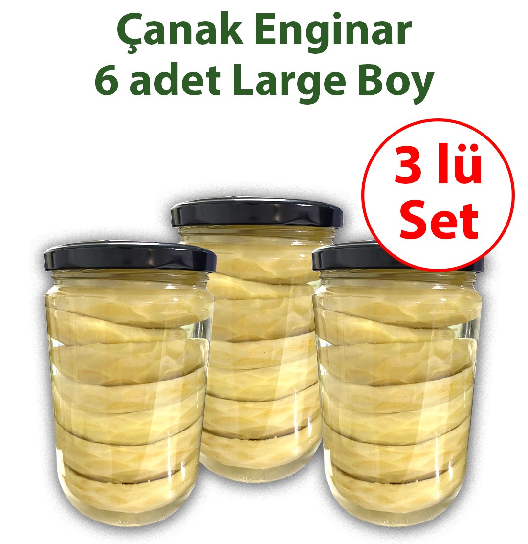 3 Set Konserve Çanak Enginar 6 adet (L)