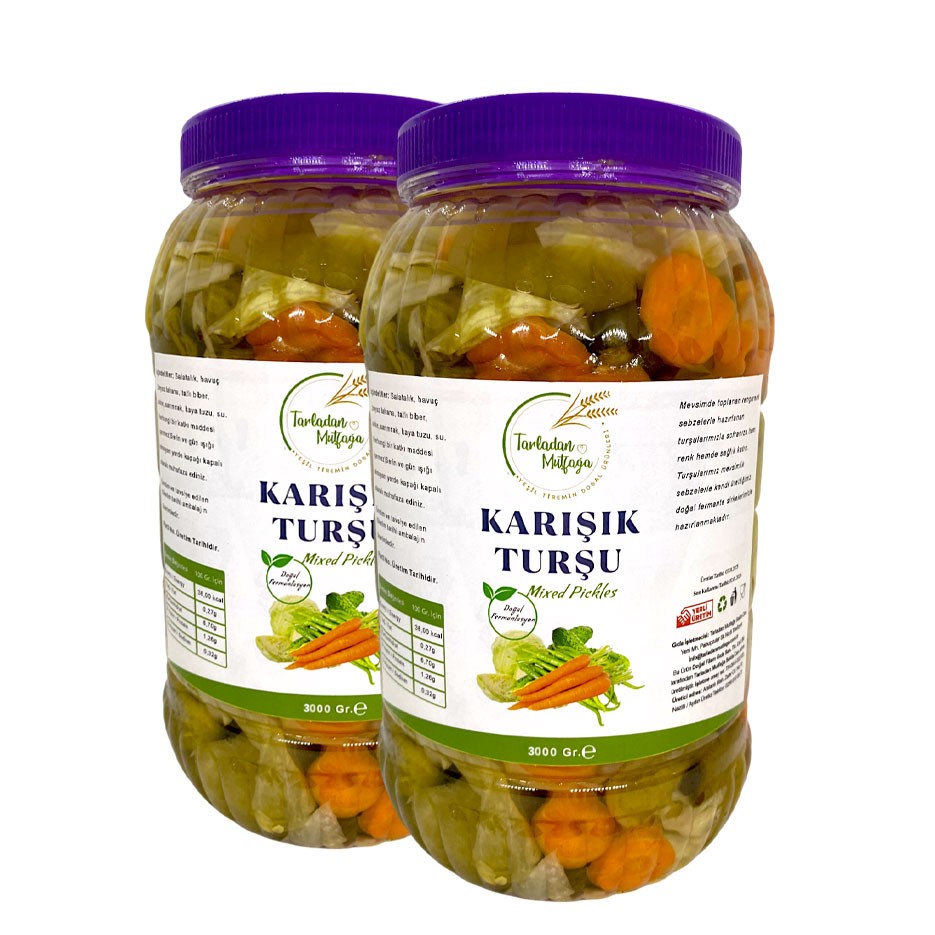 2 ADET 3 KG.  KARIŞIK TURŞU (6 KG)