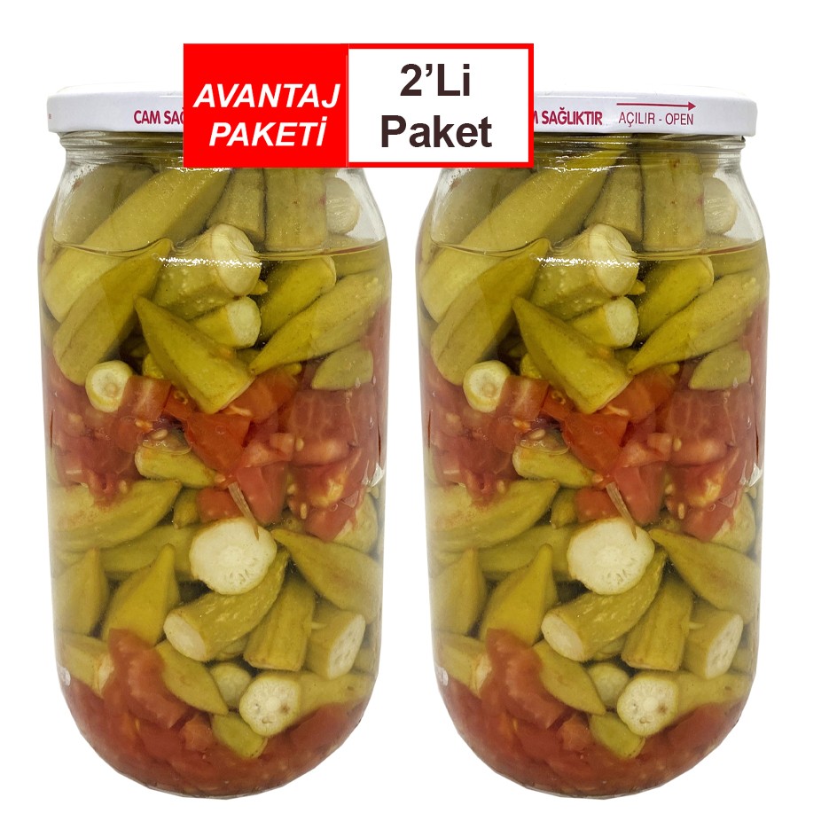 Bamya Konservesi süzme: 650 gr.  2 adet