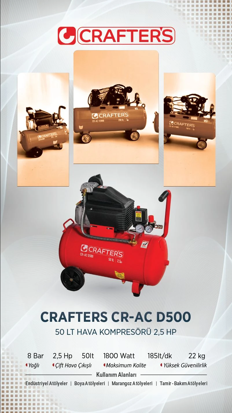 CRAFTERS KOMPRESÖR 50LT 2.5HP