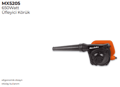 MAX EXTRA ÜFLEYİCİ KÖRÜK 650W MX5205