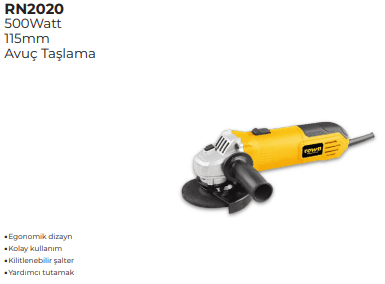 ROWN AVUÇ TAŞLAMA 115MM 500W RN2020