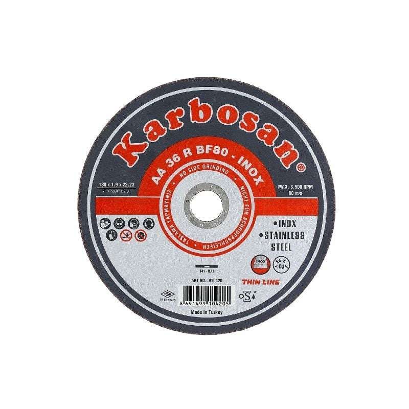 KARBOSAN İNOX KESİCİ TAŞ 180x1.9x22.23