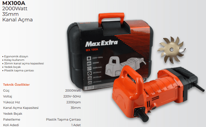 MAX EXTRA KANAL AÇMA MAKİNASI MX100A 35MM