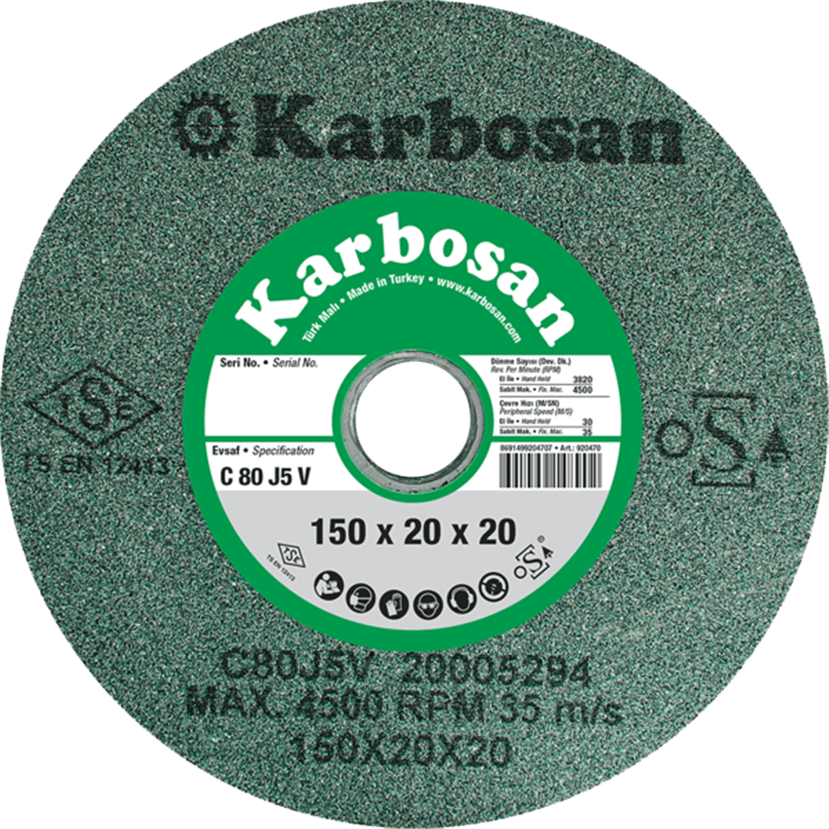 KARBOSAN SCG TAŞLAMA TAŞI 250x25x25