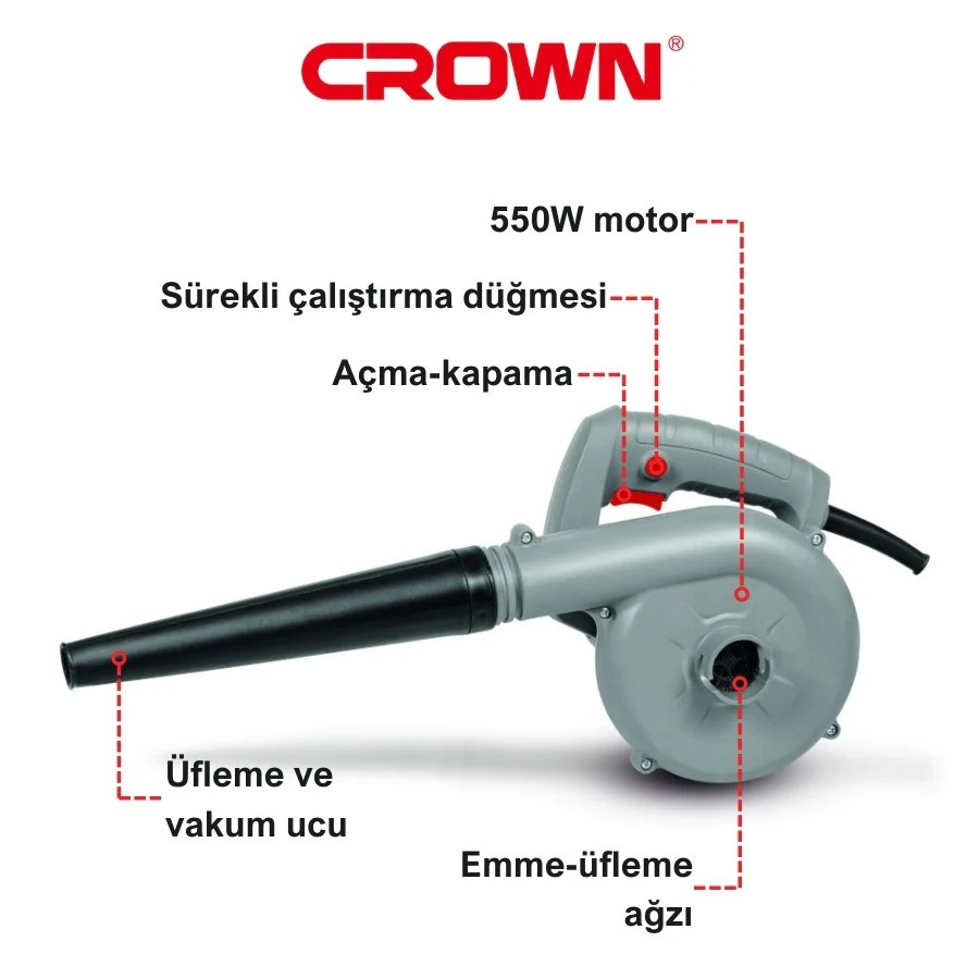 CROWN ÜFLEYİCİ 550W CT17013