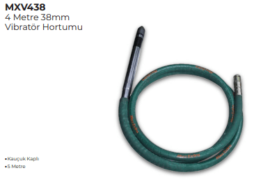 MAX EXTRA VİBRATÖR HORTUMU 4 METRE 38MM MXV438
