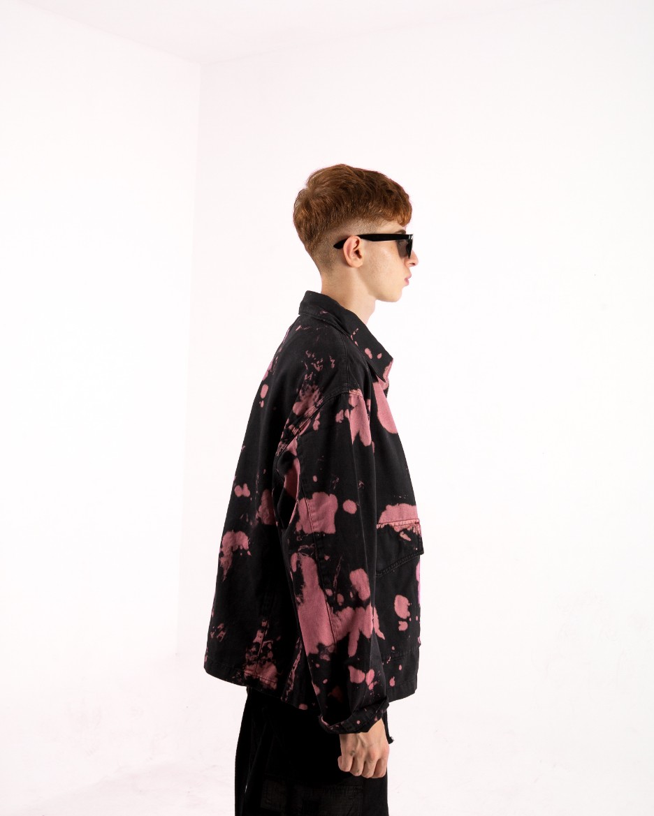 Erkek Acid Wash Oversize Ceket