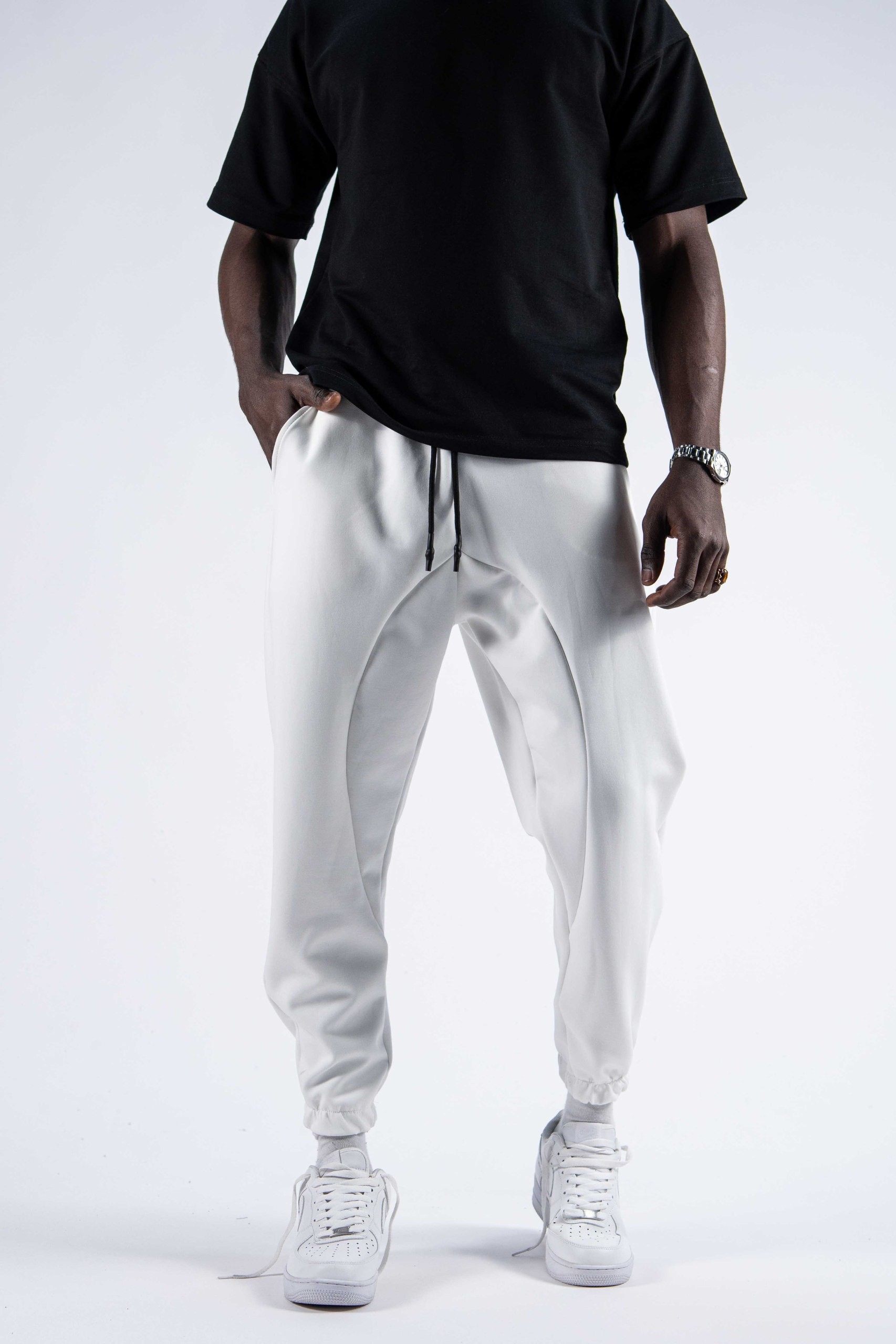 Erkek White Half Salwar Pantolon