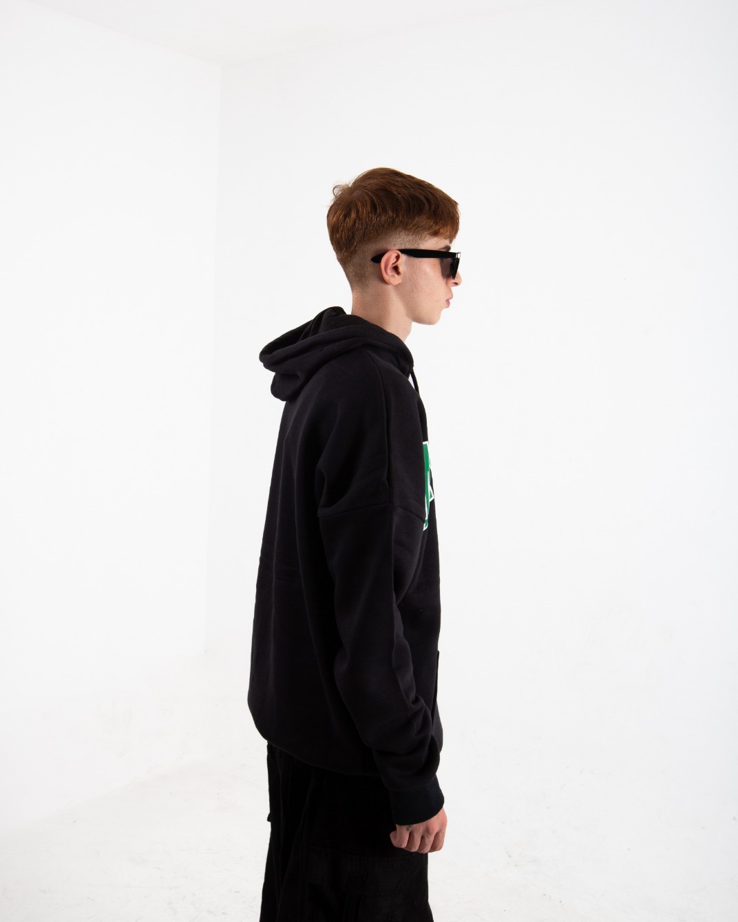 Erkek Siyah New York Oversize Sweatshirt