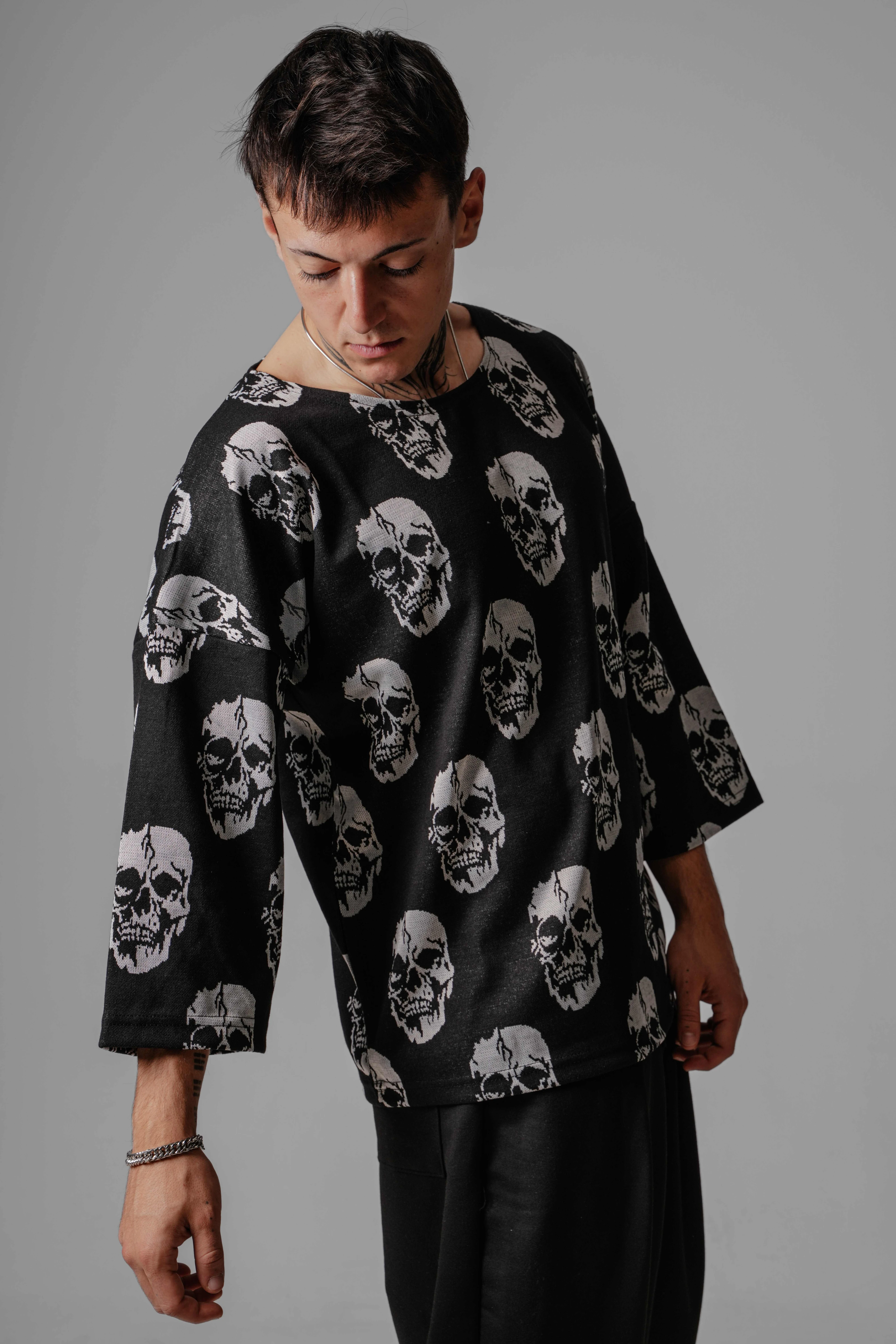 Erkek Skull Fakir Kol Sweat