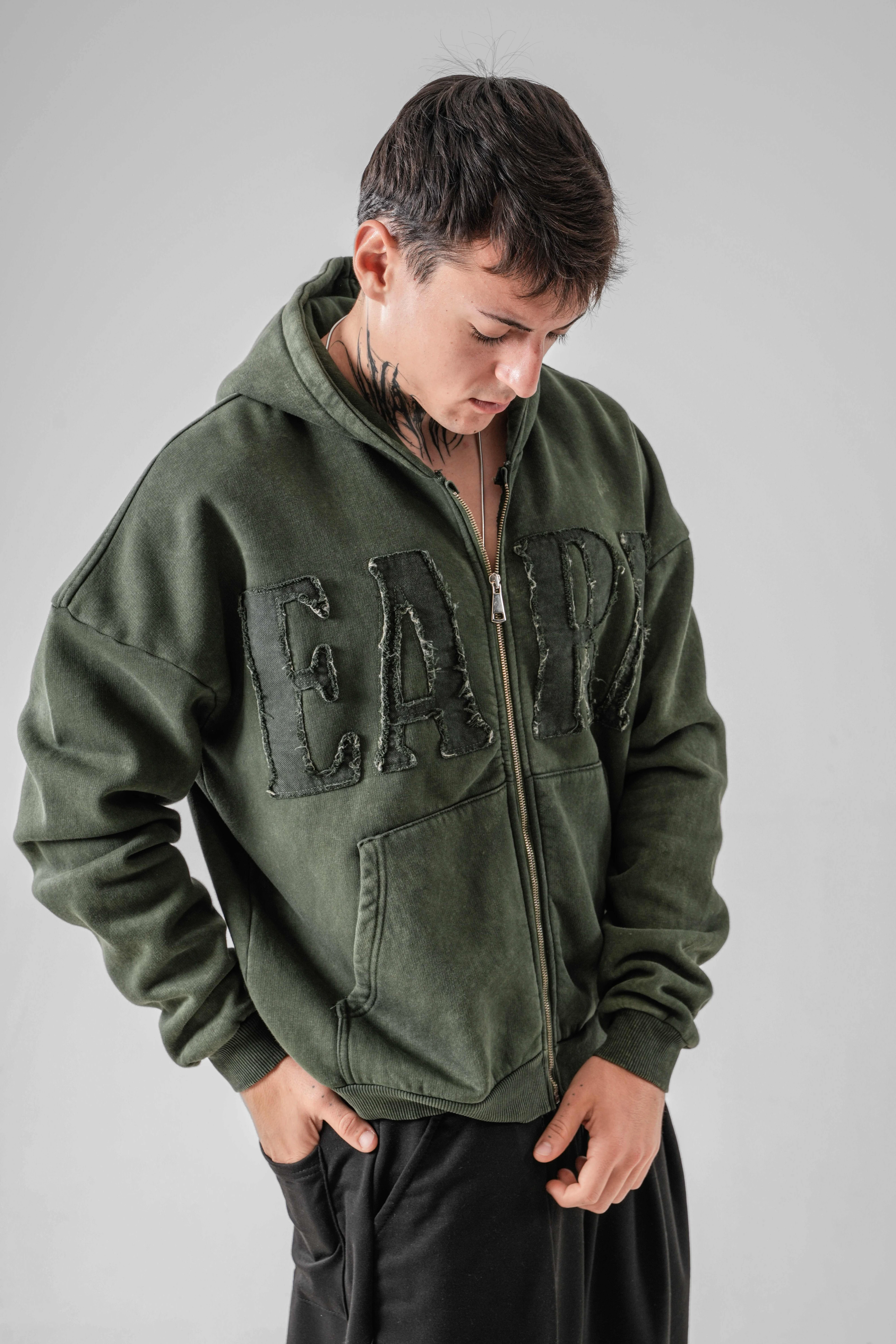 Erkek Earn Zip Oversize Sweatshirt (SS26)