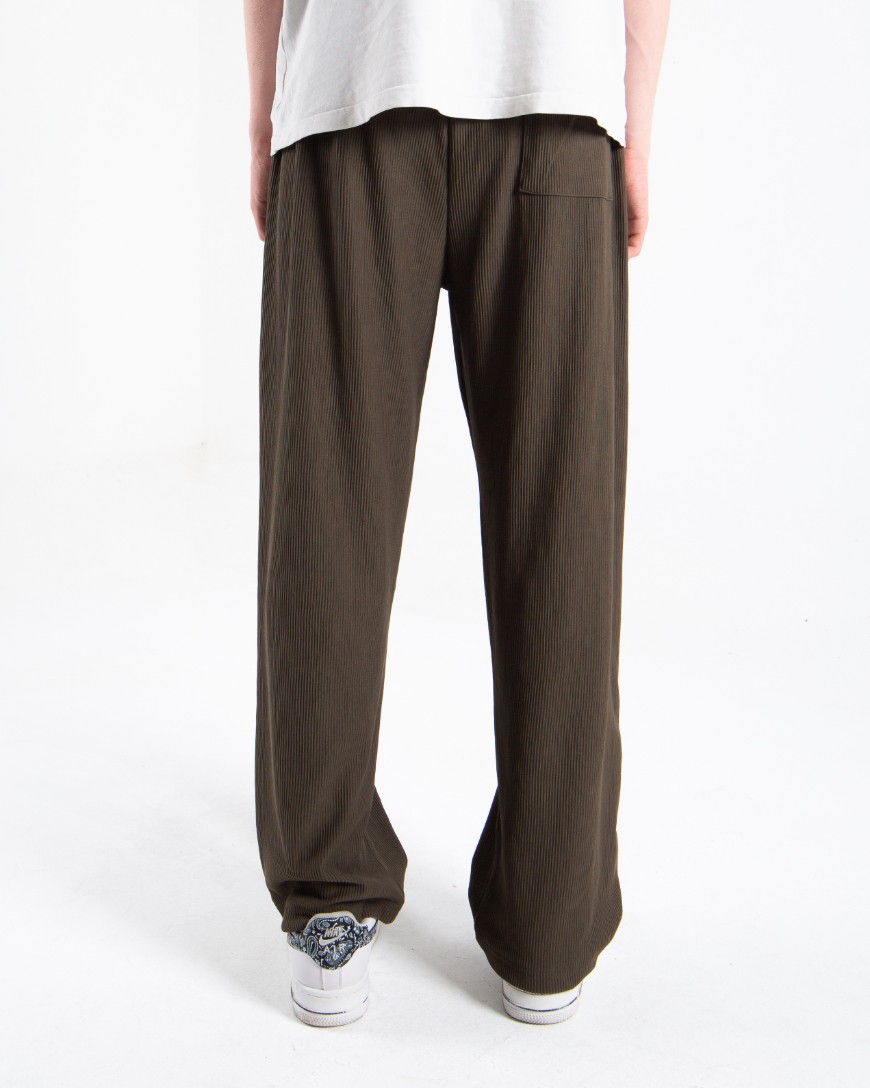 Erkek Haki Fitilli Baggy Pantolon