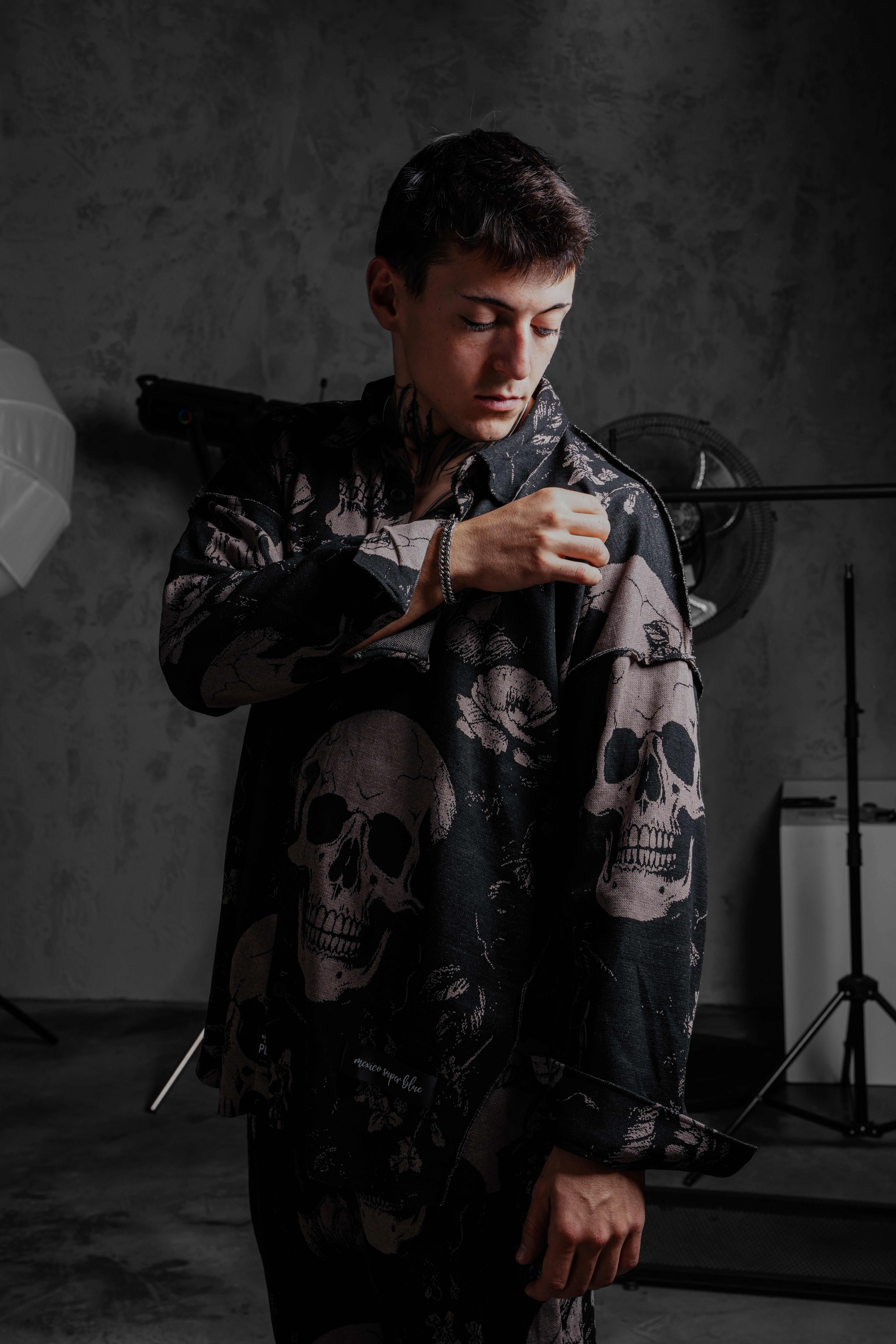 Erkek Kahverengi Kuru Kafa Oversize Gömlek