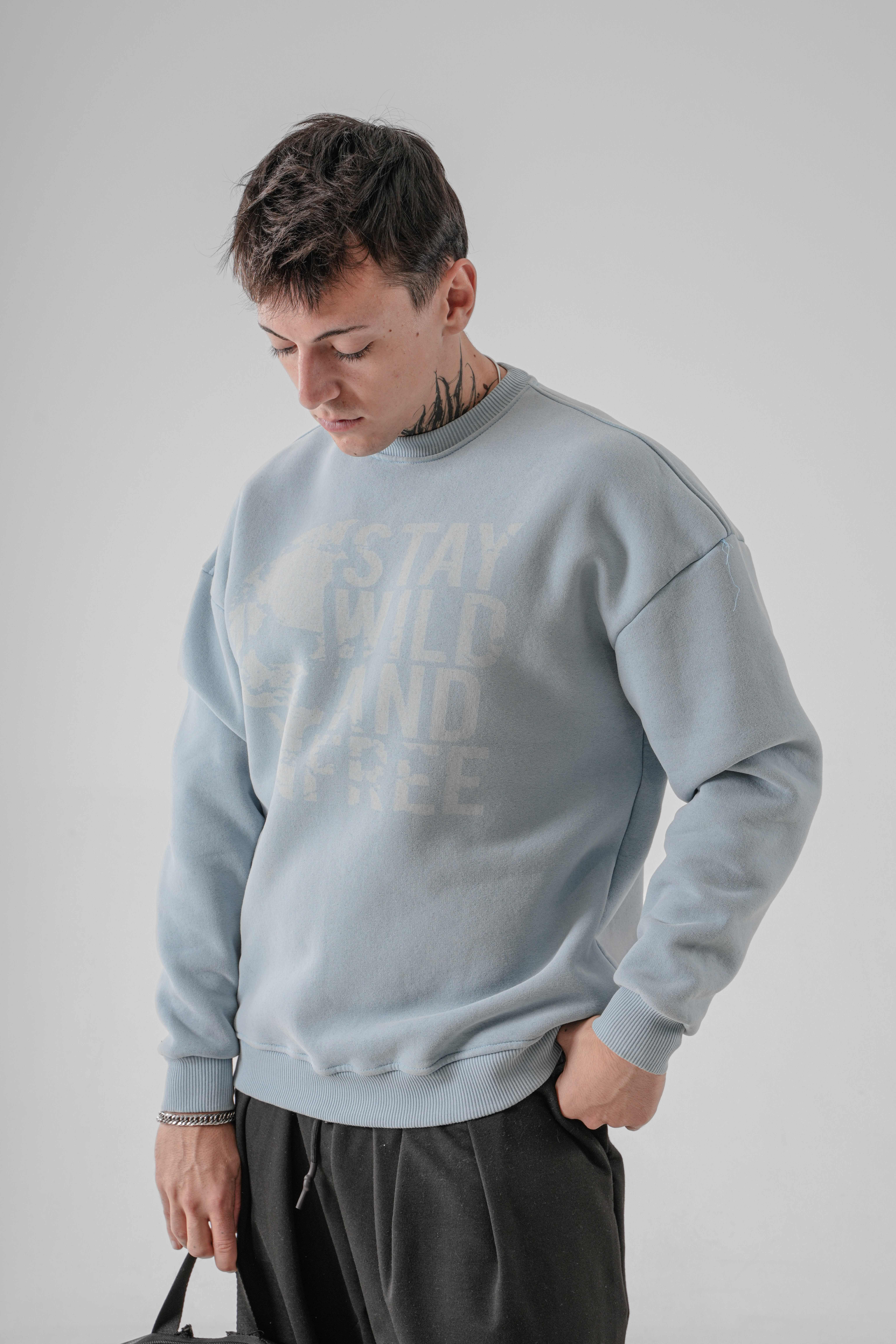 Erkek SWAF Yıkamalı Sweat