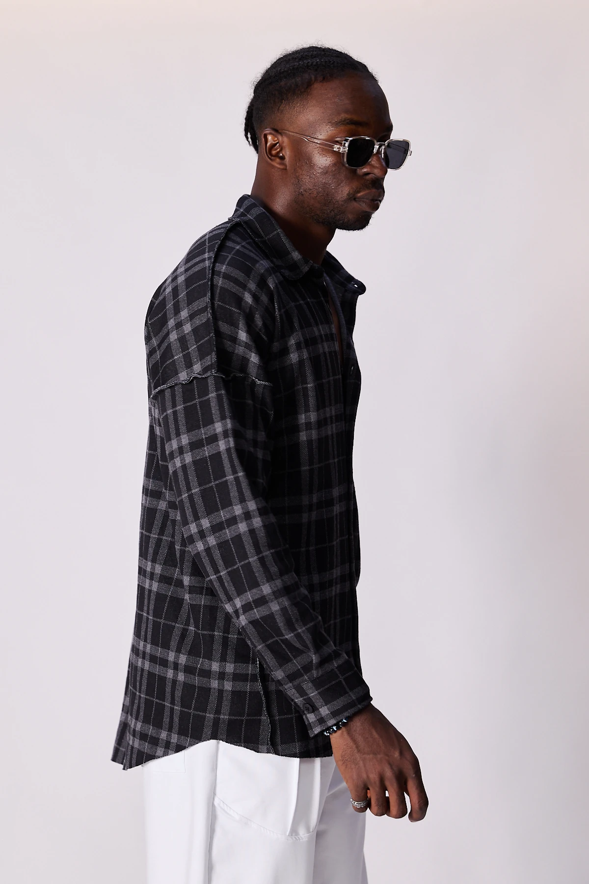 Erkek Kareli Oversize Gömlek