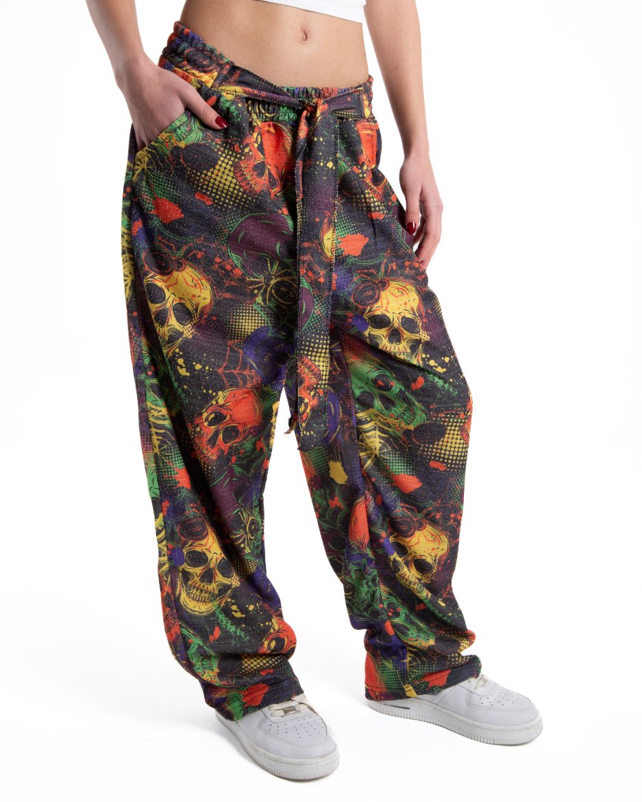 Kadın Halloween Kuşaklı Baggy Eşofman Altı