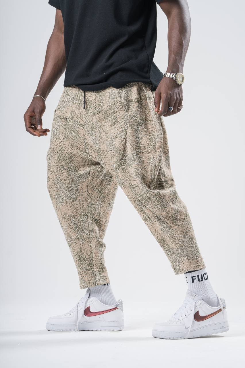 Erkek Krem Hippie Pantolon