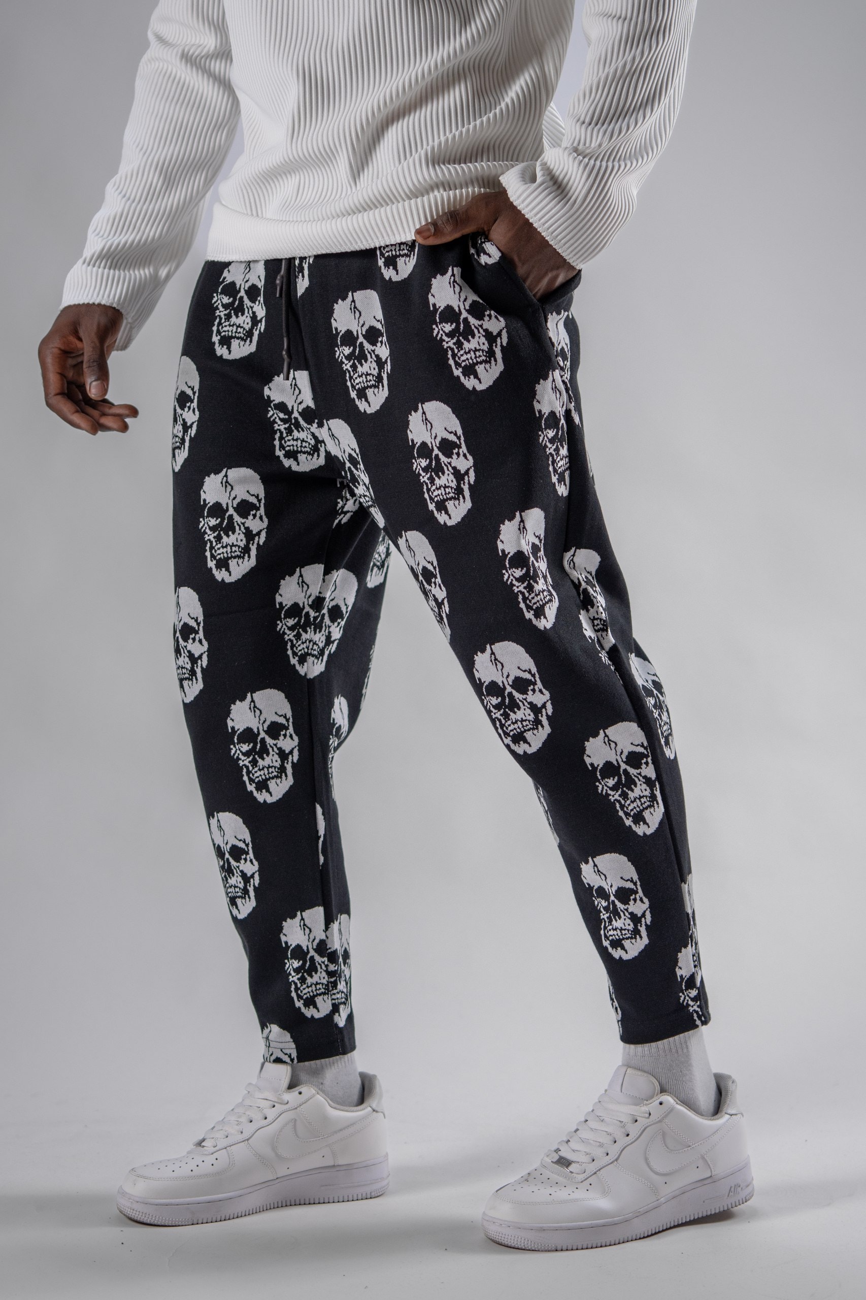 Erkek Skull Jogger Şalvar Pantolon