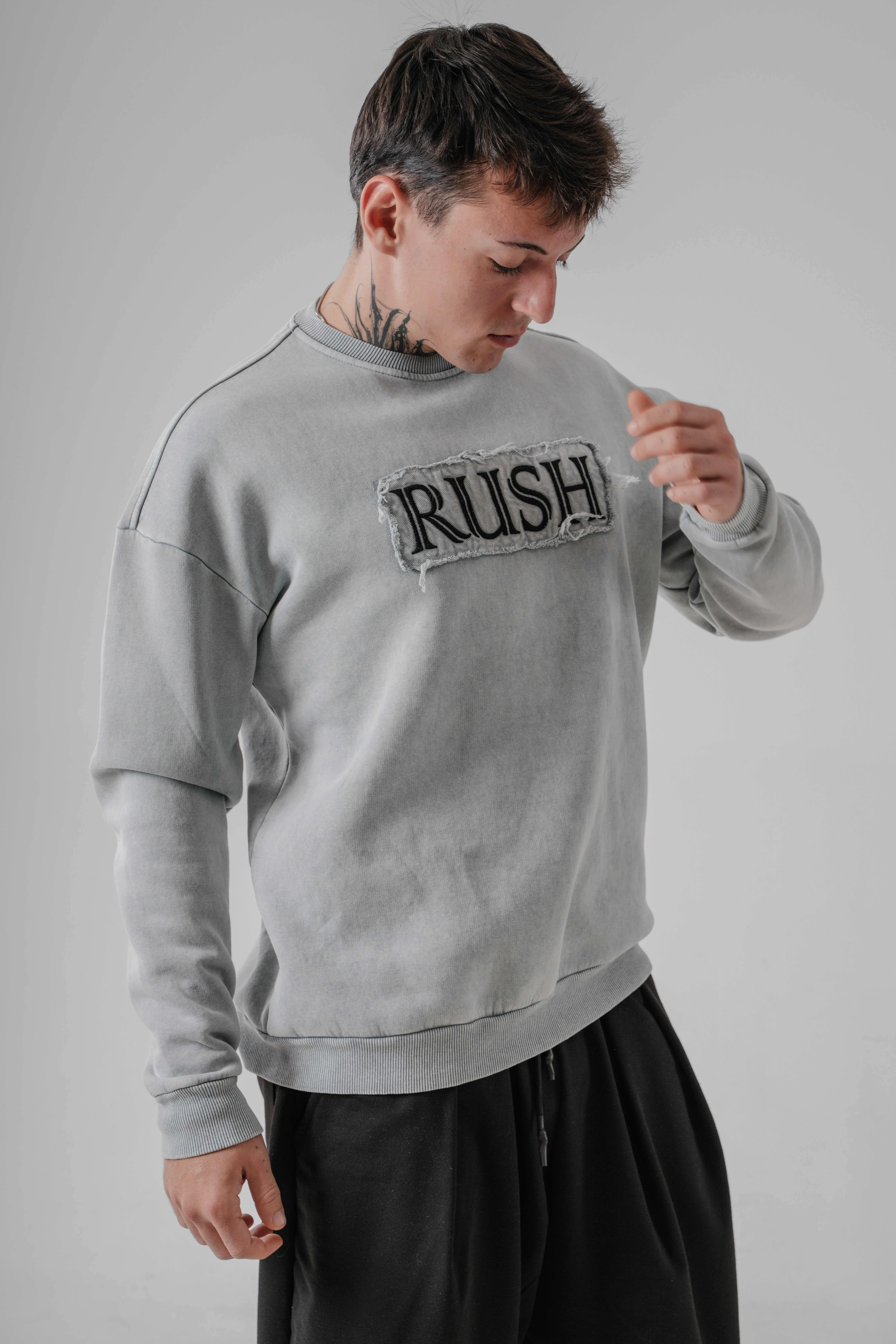 Erkek Rush Yıkamalı Sweat