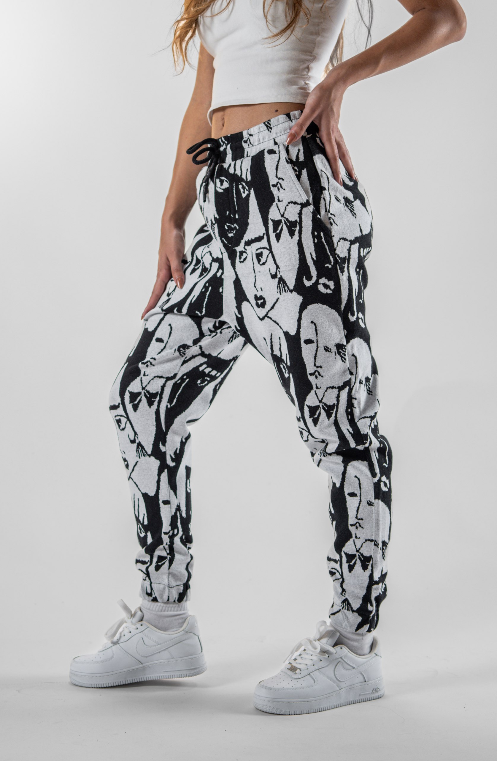 Kadın Face Pileli Jogger Pantolon 