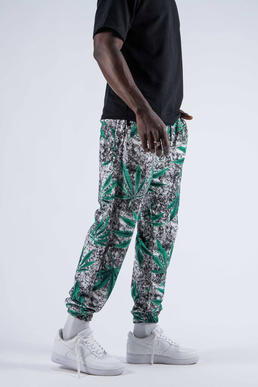 Erkek Green Leaf Jogger Pantolon 