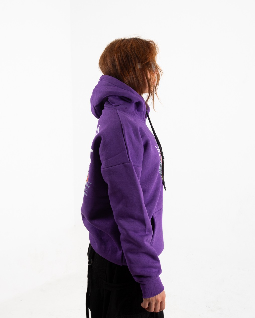 Kadın Mor Teddy Oversize Swearshirt