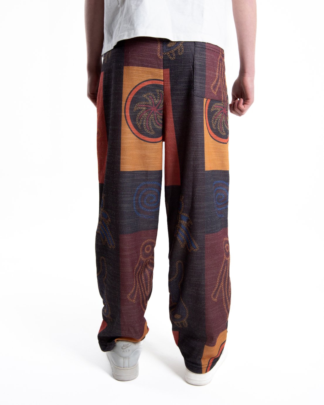 Erkek Orange Circle Kuşaklı Baggy Eşofman Altı