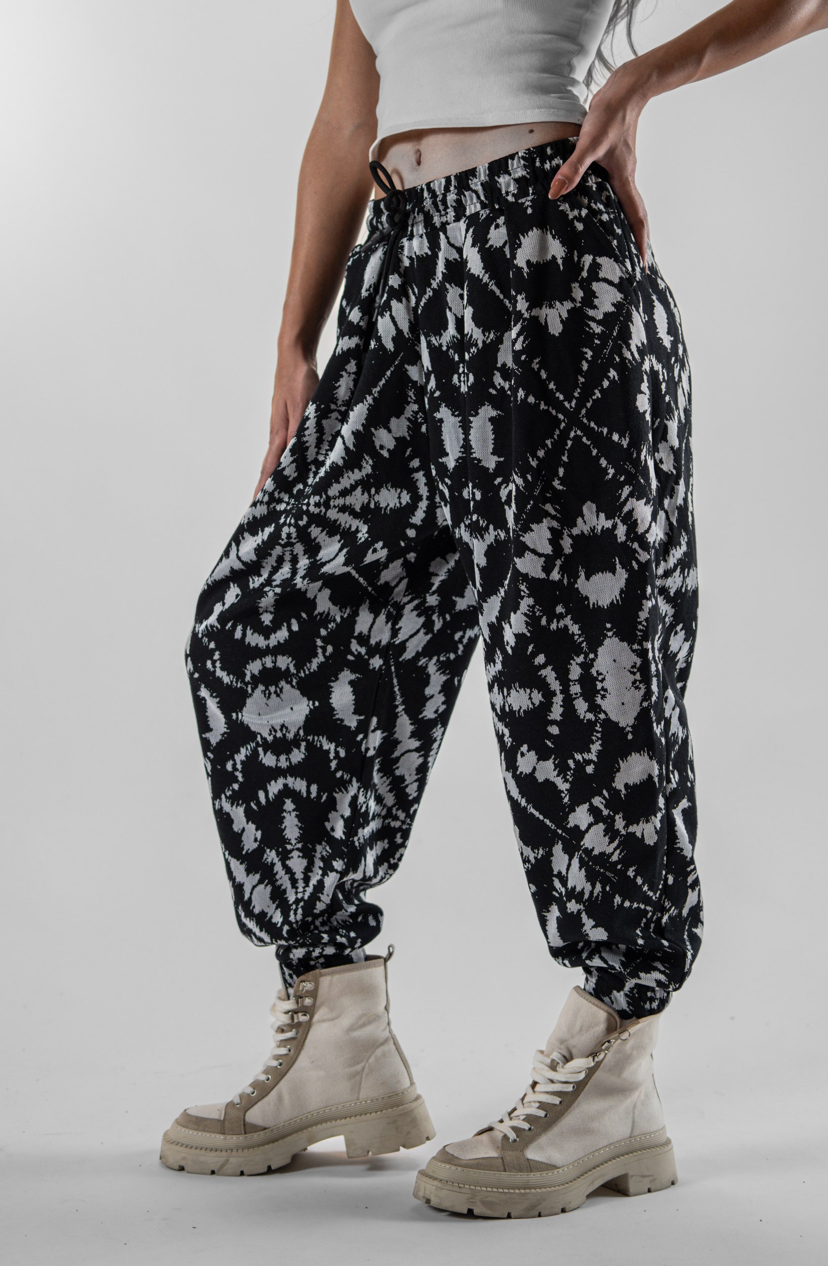 Kadın Galaxy Pattern Ws Pileli Eşofman Altı