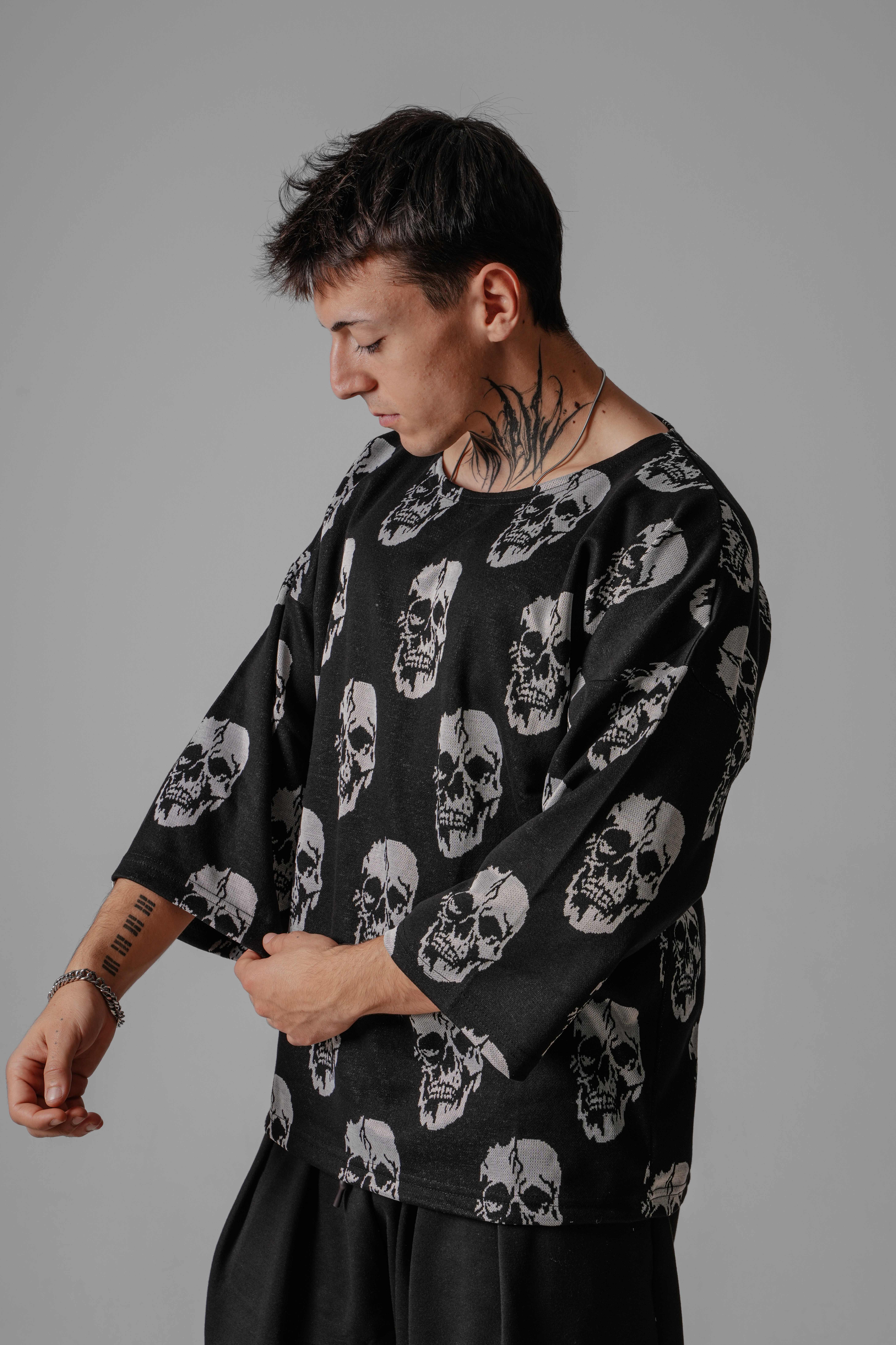 Erkek Skull Fakir Kol Sweat