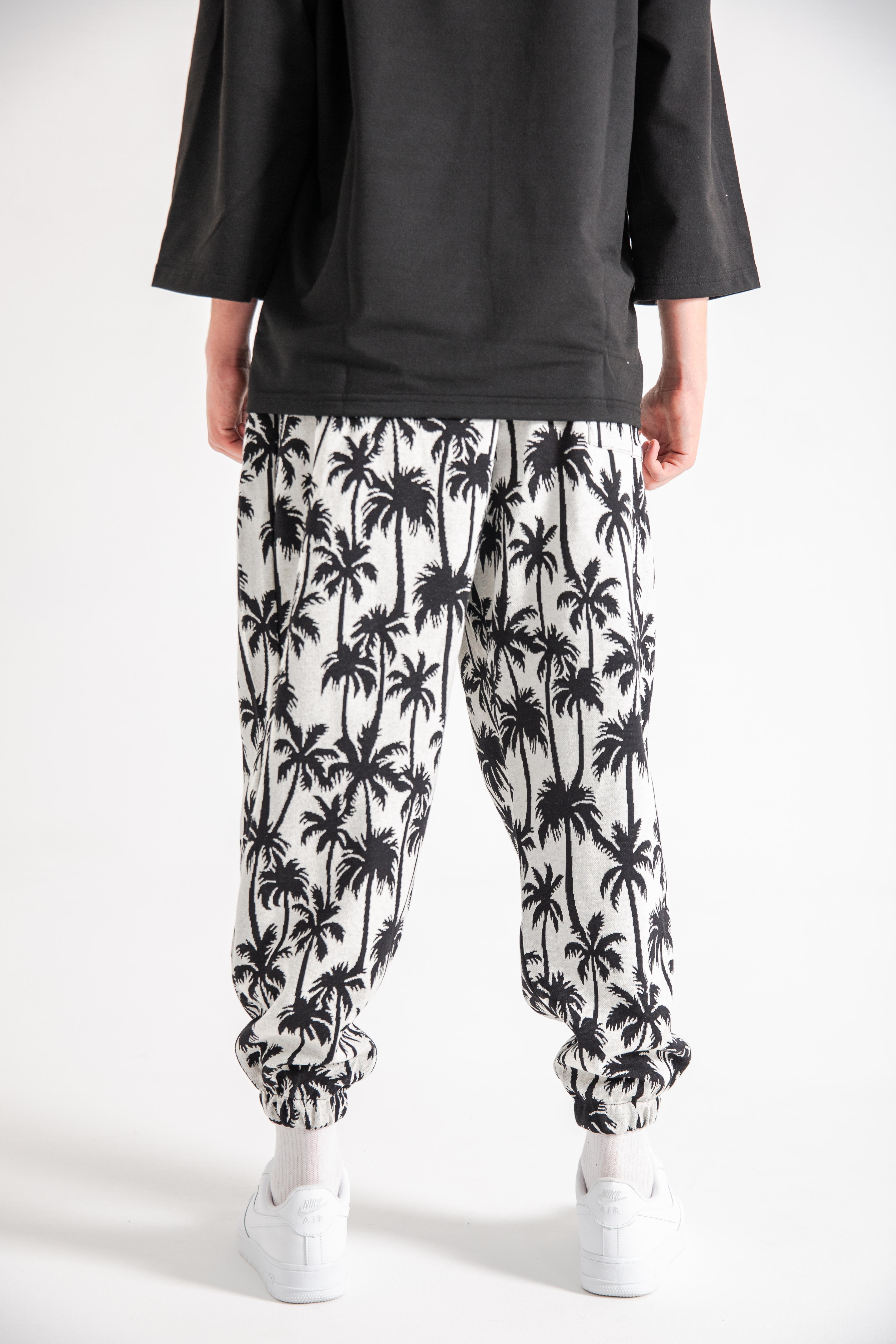 Erkek Black Palm Pileli Eşofman Altı