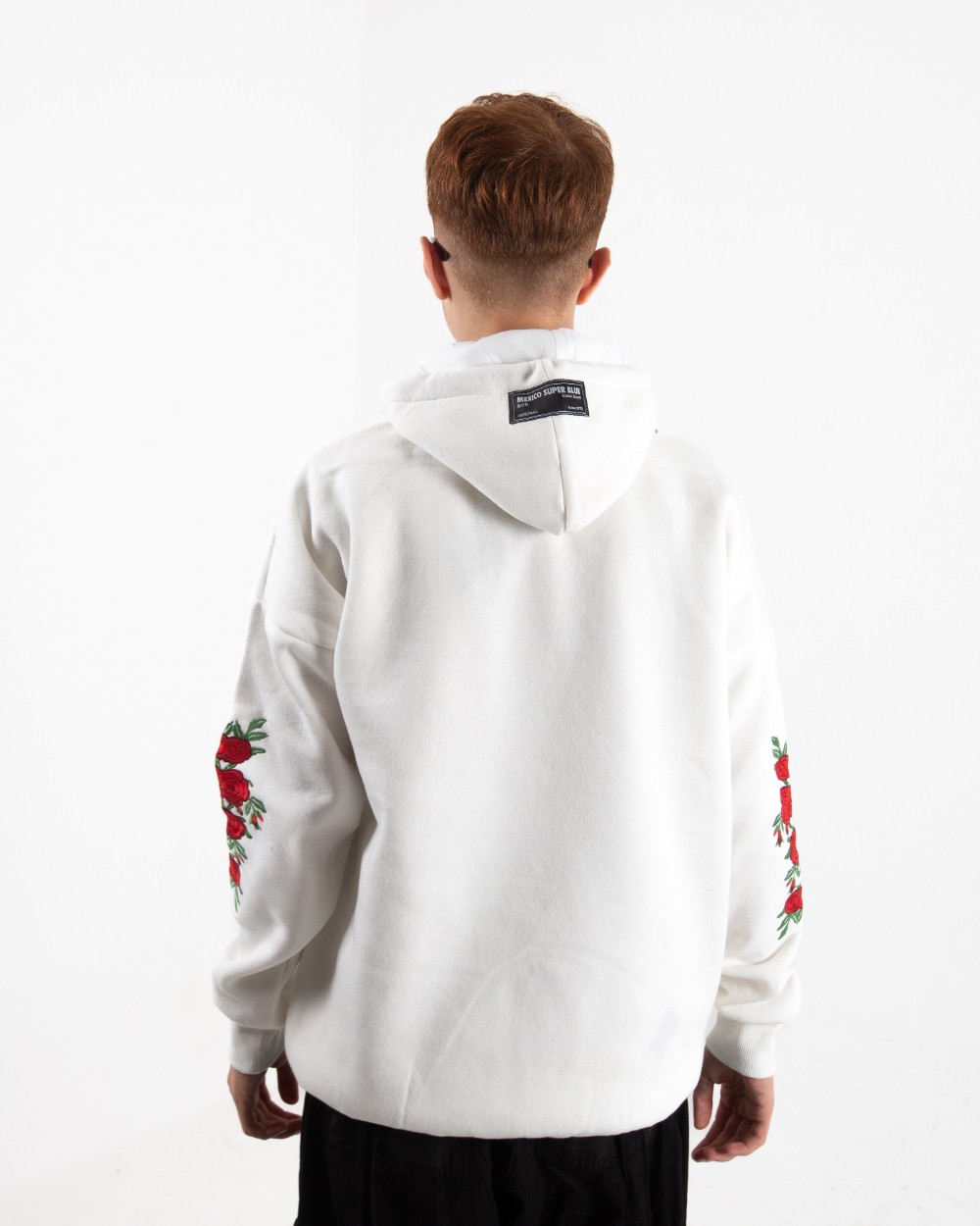 Erkek Ekru Chinese Rose Oversize Sweatshirt
