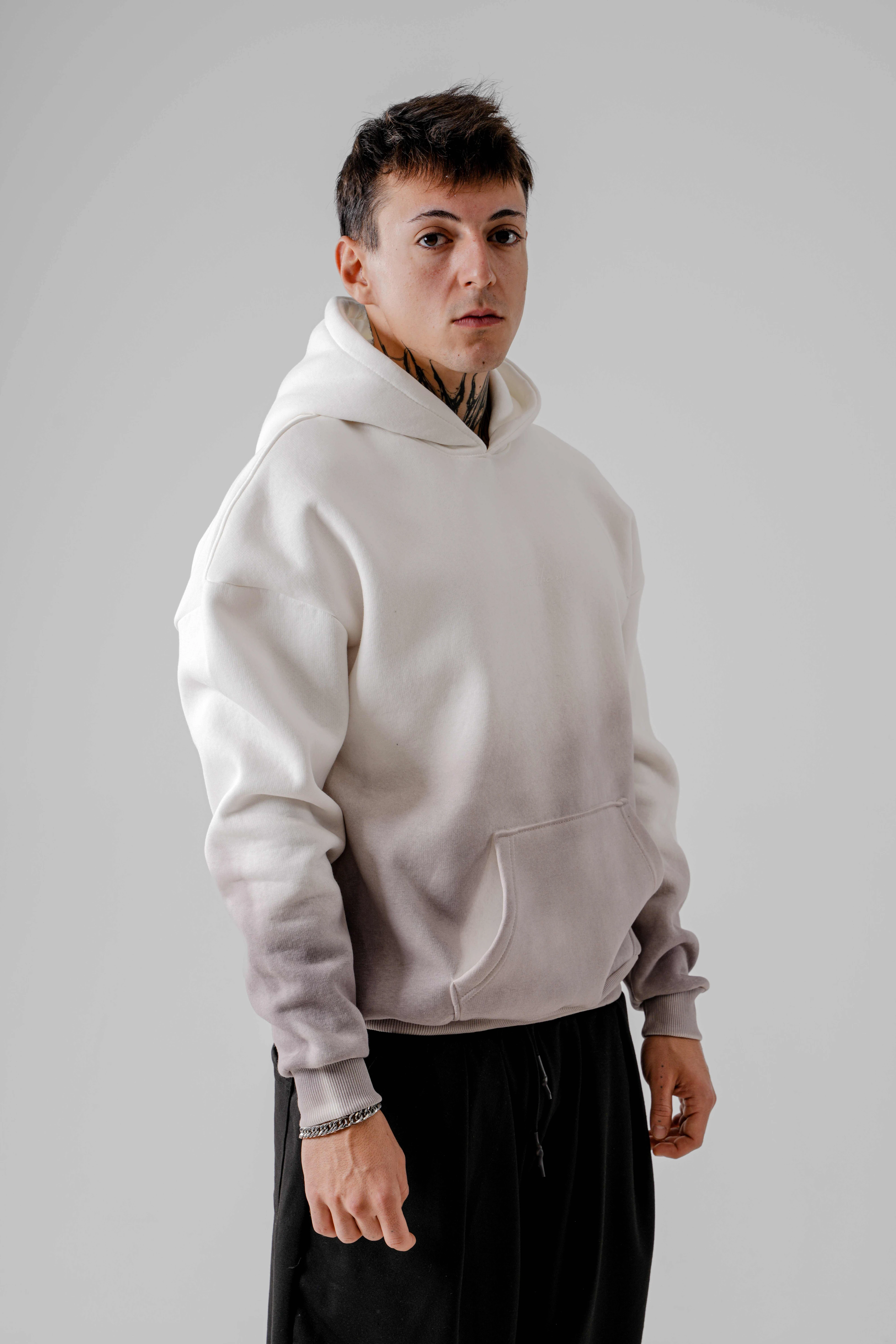 Erkek Take Baskılı Oversize Hoodie