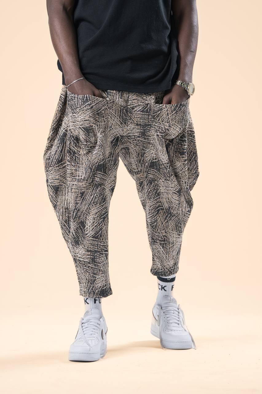 Erkek Bej Hippie Pantolon