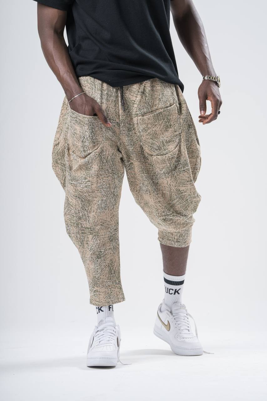Erkek Krem Hippie Pantolon