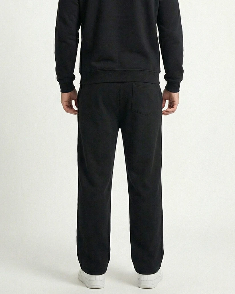 Erkek Black Reverse Baskı Eşofman Altı