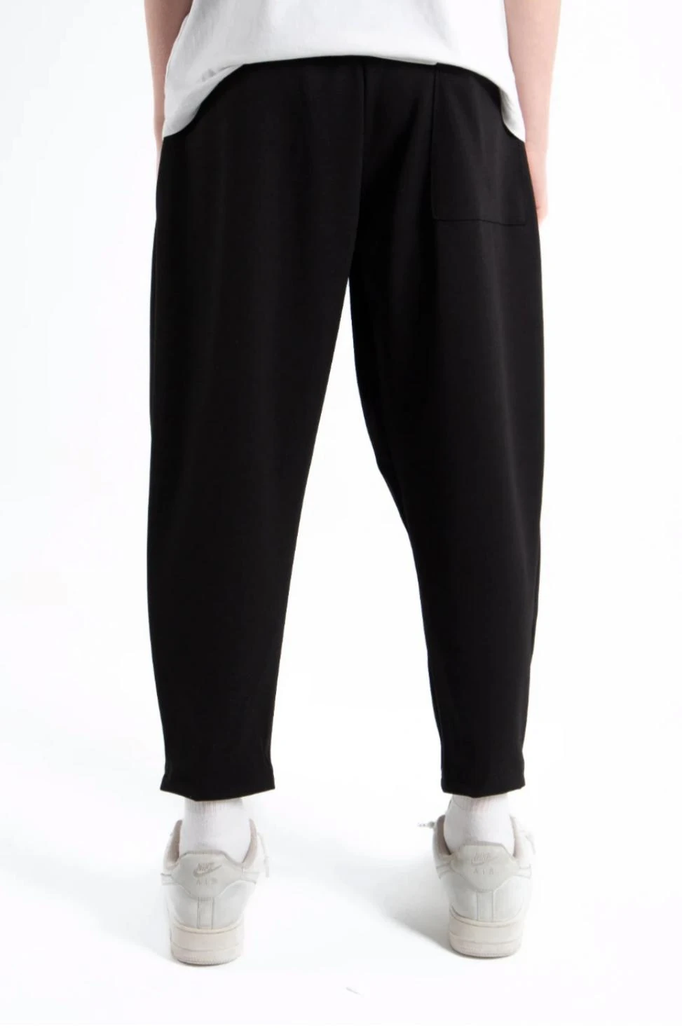 Erkek Siyah Pileli Düz Paça Eşofman (SD002)