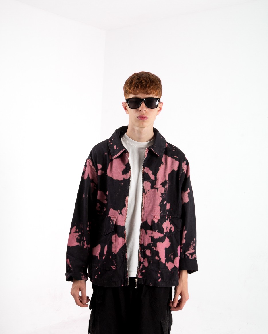 Erkek Acid Wash Oversize Ceket