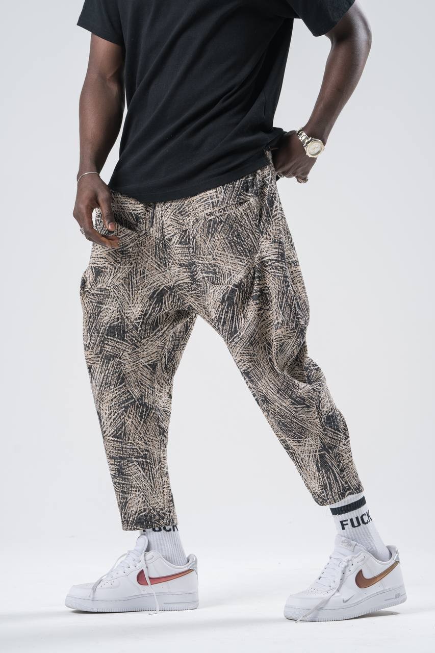 Erkek Bej Hippie Pantolon
