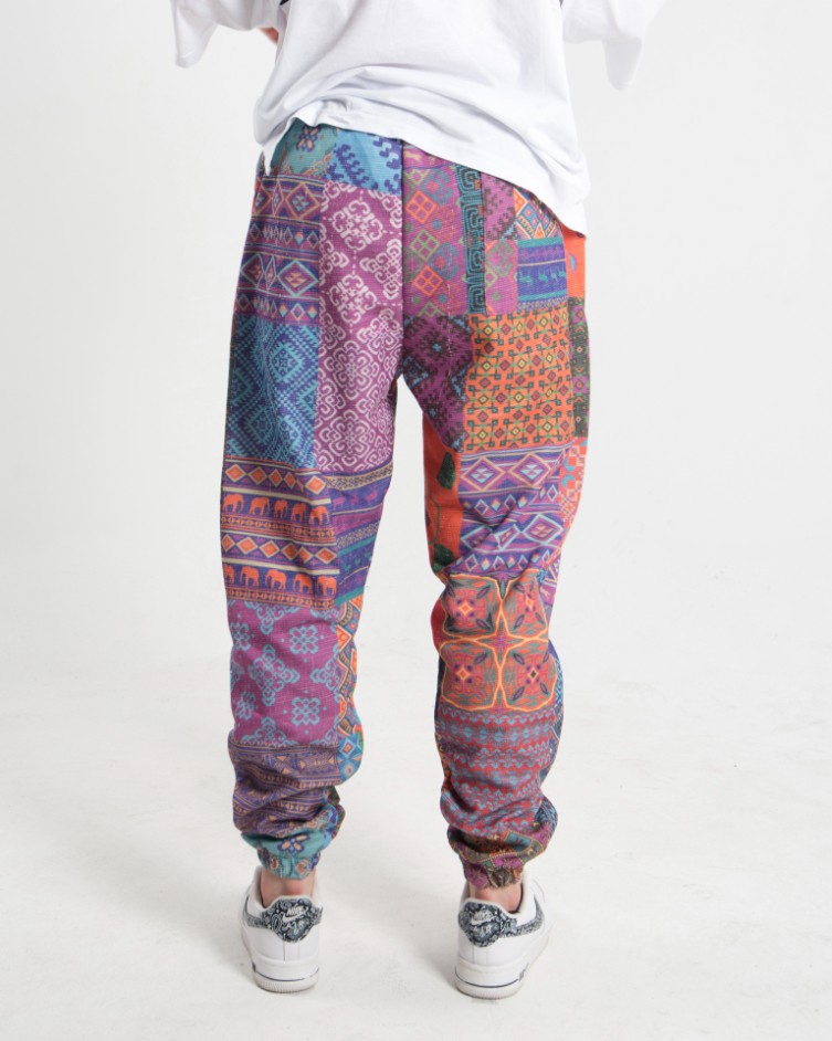 Erkek Colorful Bohem Oversize Eşofman Altı