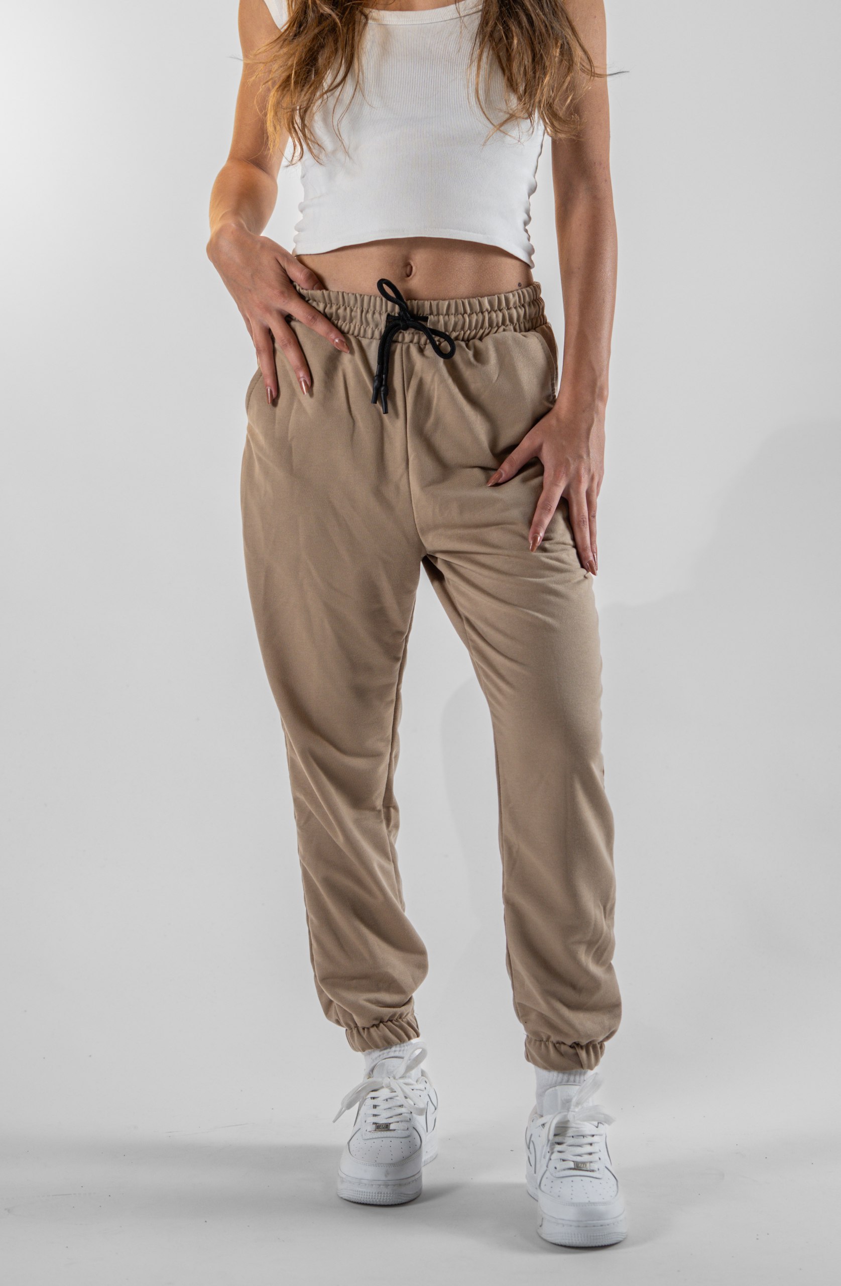 Kadın Kahverengi Jogger Pantolon 