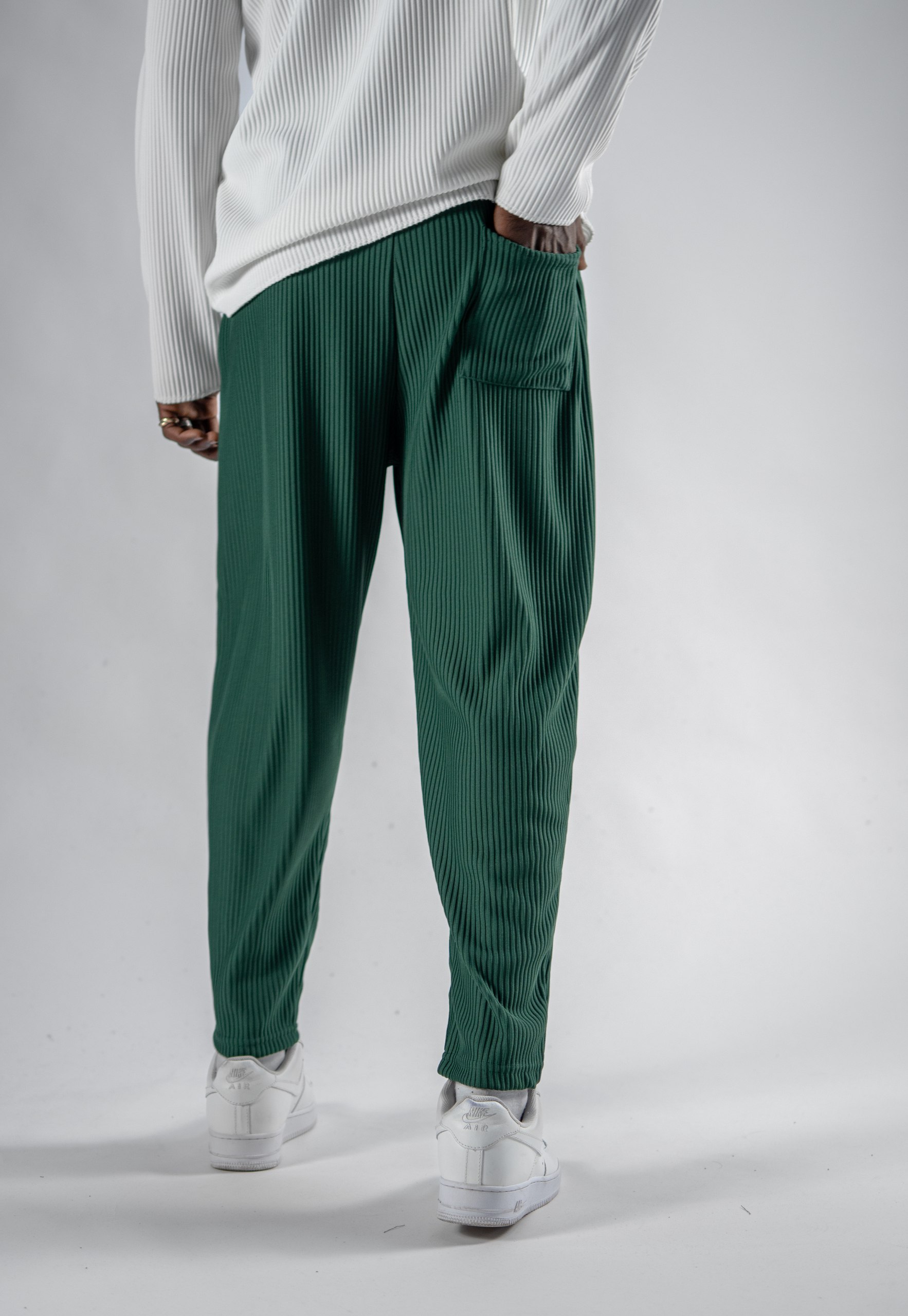 Erkek Green Fitilli Pantolon
