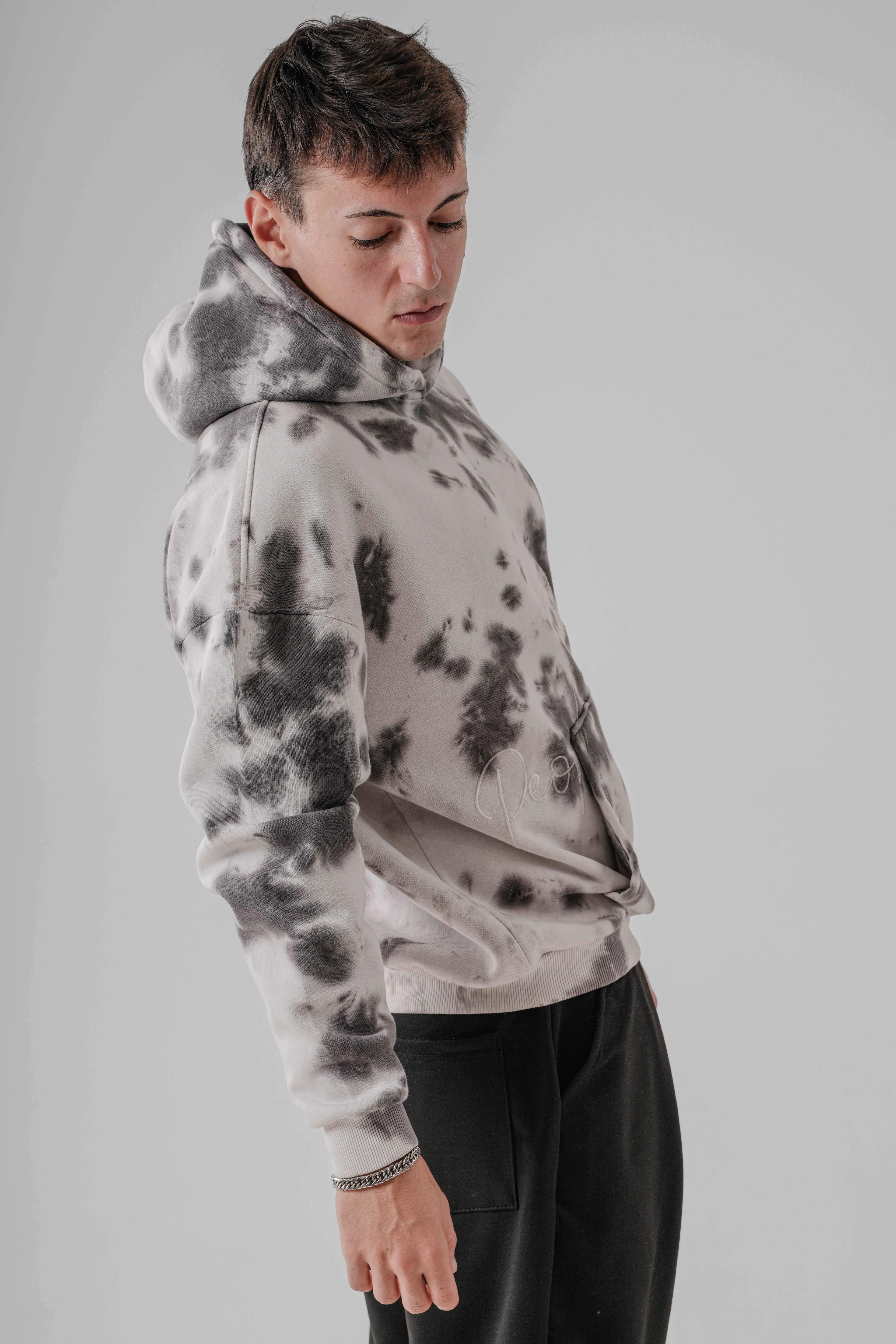 Erkek Drop Brush Hoodie