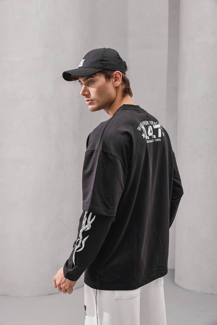 Erkek 2M 47 Baskılı Sweatshırt
