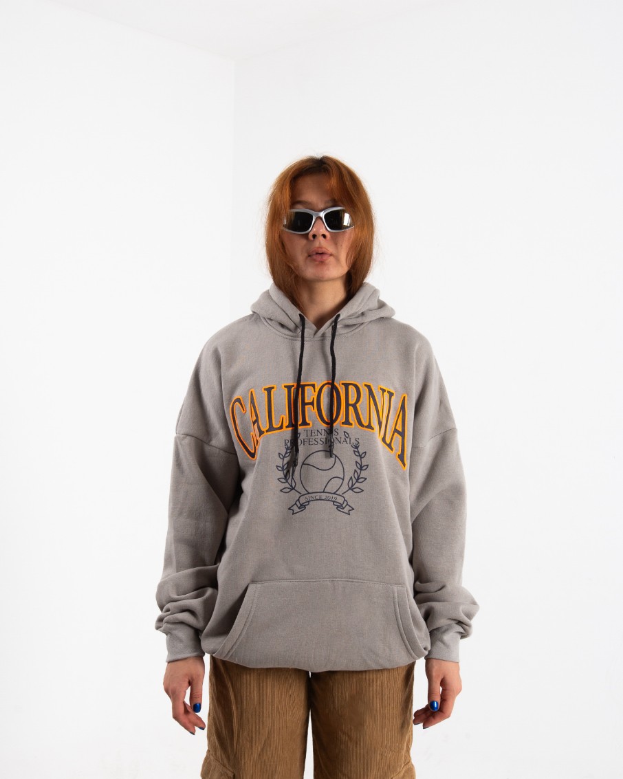 Kadın Taş California Oversize Sweatshirt