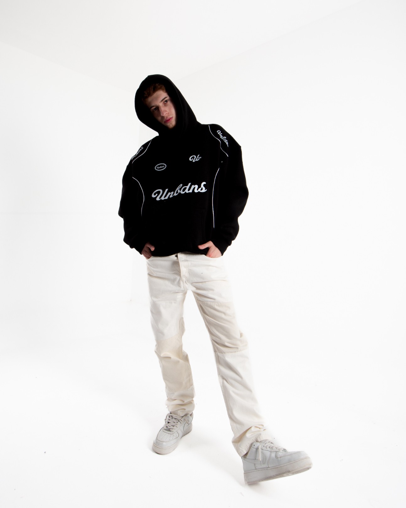 Erkek Siyah Unbans Oversize Hoodie