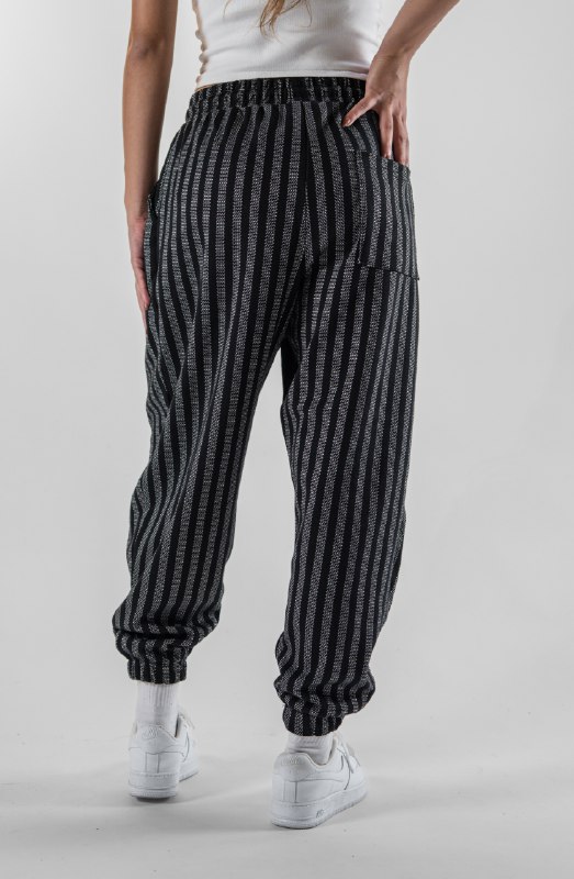 Kadın Vertical Stripe  Ws Pileli Eşofman Altı