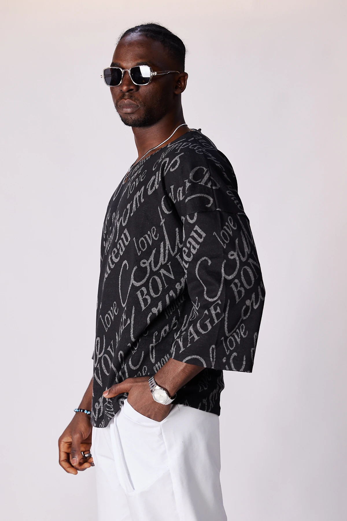 Erkek İnscribed Fakir Kol Sweat